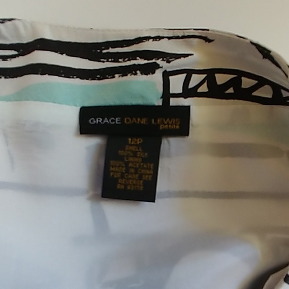 Grace Dane Lewis Petite 12P 100% Silk Skirt - Picture 4 of 4